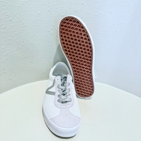 Vans Metallic Vintage Suede Marshmallow Silver Unisex Sneakers Sz W 8.5 M 7 NEW - Picture 9 of 10